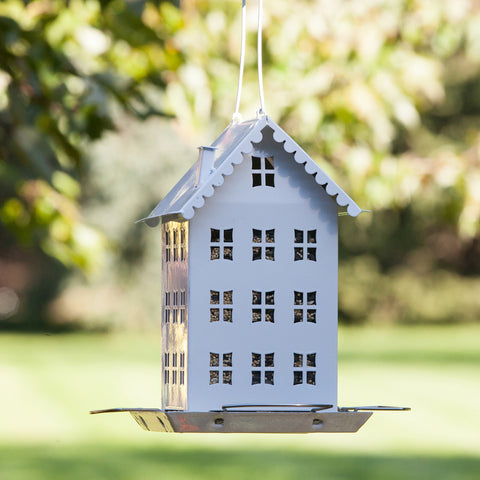 White Farmhouse Bird Feeder WFH001