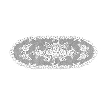 victorian rose lace table runner white