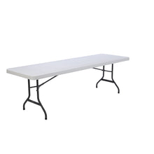 White 8-foot folding table