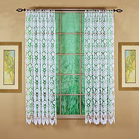 White Medallion Macrame Panels