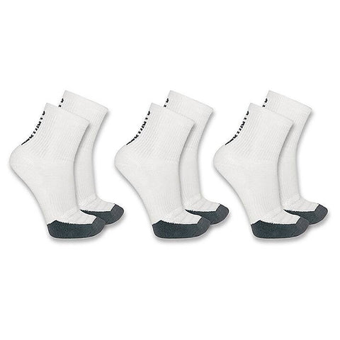 White Men's Midweight Logo Short Crew Sock 3-Pack SS9933