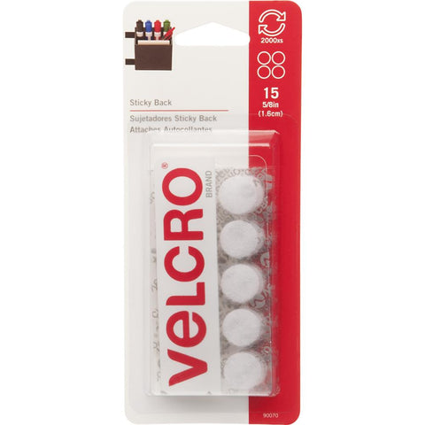 White Velcro coins