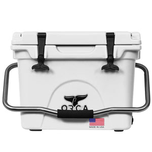 Orca 20 Quart Cooler in white, front view