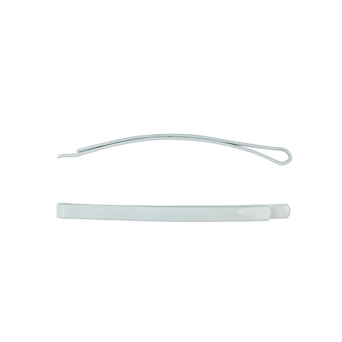 White 1.5-inch Flat Wide Bobby Pins