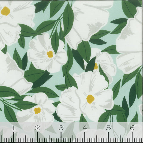 white floral, Pink Floral Stretch Swimsuit Fabric GS1