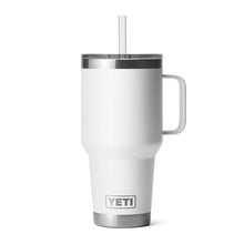 White Rambler 35 oz Travel Mug with Handle & Straw Cap