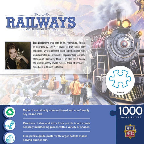 Railways - Alpine Journey 1000 Piece Jigsaw Puzzle 72514 back of box