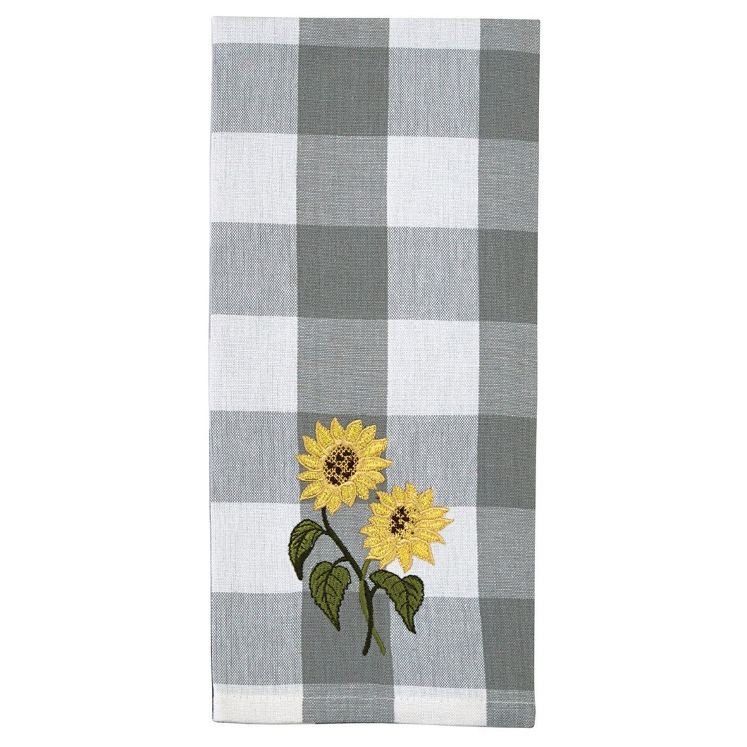 Wicklow Check Sunflower Dishtowel 113-106