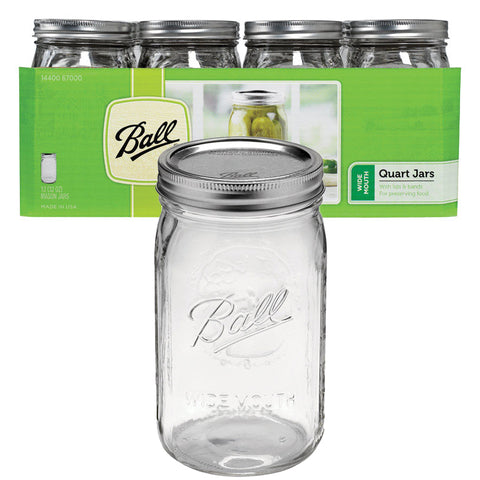 Wide Mouth Quart Mason jars