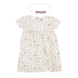 Wildflower, Girls' Summer Knit Dress with Headband A300