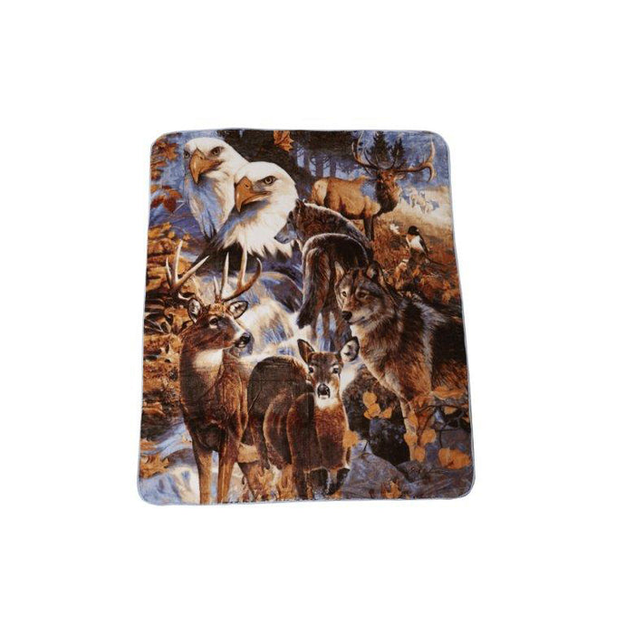 Wildlife Collage blanket