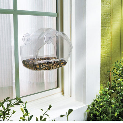 Clear Plastic Window Bird Feeder 348