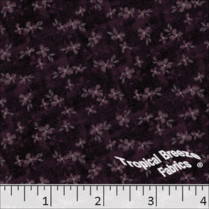 Floral Print Poly Cotton Fabric wine