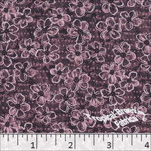 Koshibo Floral Print Polyester Fabric 048411 wine