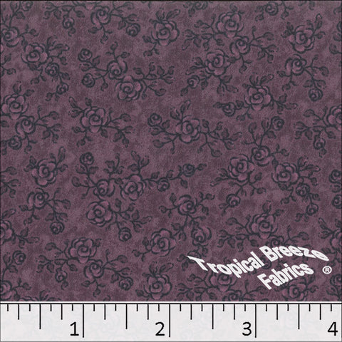 wine, Silk Mist Floral Print Polyester Fabric 042620