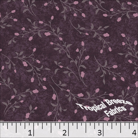 wine, Standard Weave Poly Cotton Dress Fabric 6290