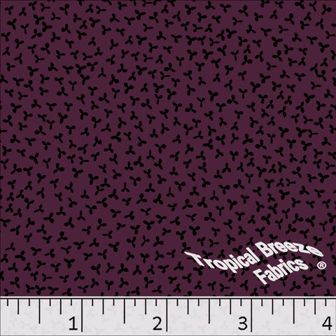 Standard Weave Tiny Print Poly Cotton Fabric Wine