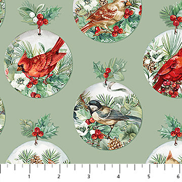 winter birds, Home for Christmas Cotton Fabric Collection 289