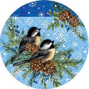 Fall and Winter Accent Magnets winter chickadees