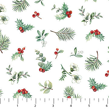 winter greens, Home for Christmas Cotton Fabric Collection 289