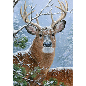 Fall & Winter Garden Flags winter whitetail