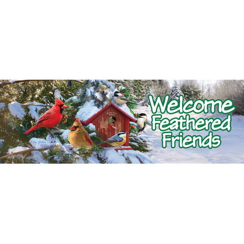 Custom Decor Signature Sign showing winter birds