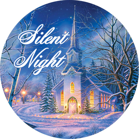 Winter Church accent magnet