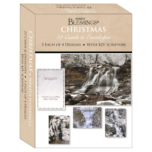 Shared Blessings Winter Waterfalls boxed Christmas cards