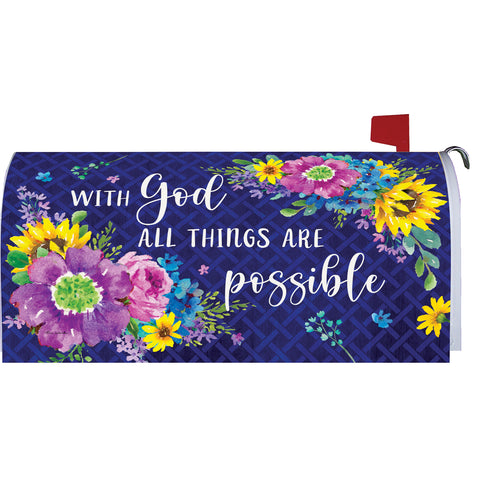 Mailbox cover showing With God