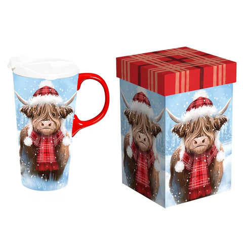 Highland Cow Ceramic Travel Cup 3CTC10210