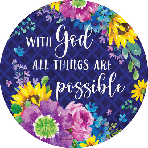 Custom Decor accent magnet showing with God
