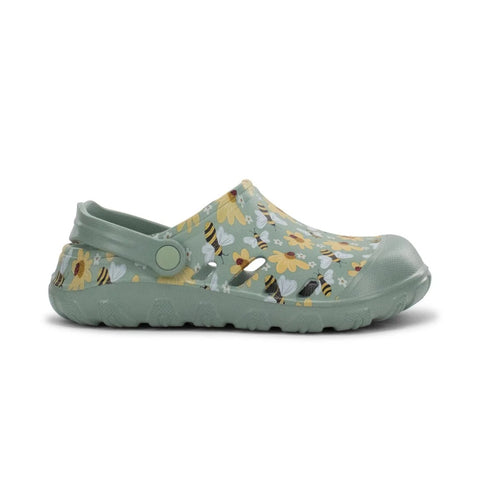 Western Chief women's Easies Bee Meadow clog side view