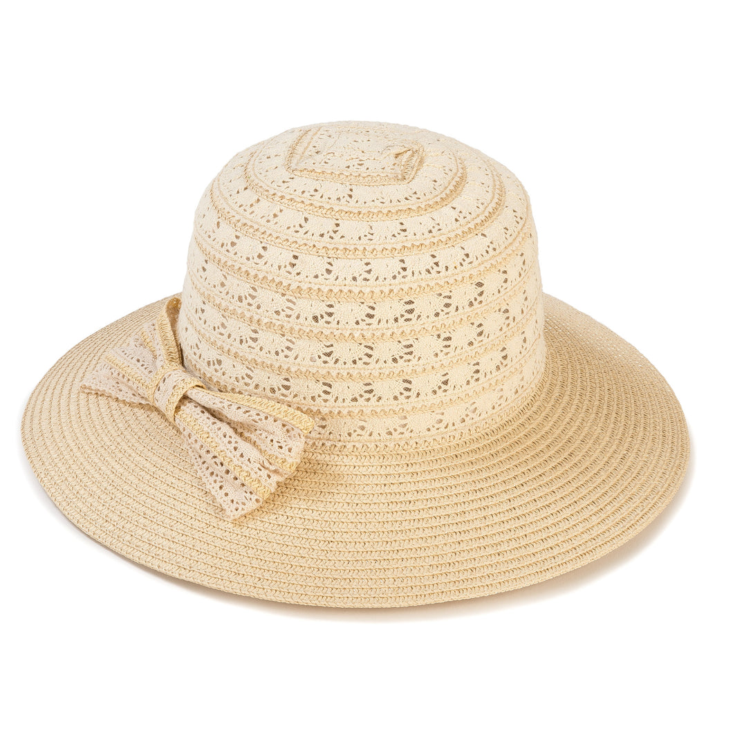 Sun hat with bow