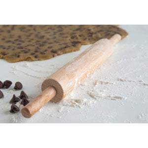 Rolling pin in use.