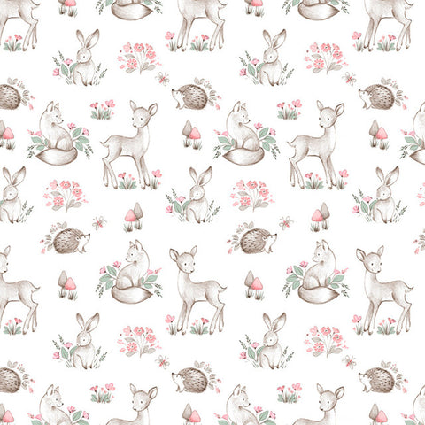 woodland cuddle crew, Sweet Woodland Collection Cotton Fabric 251
