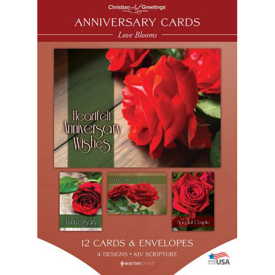 Front of Box of Love Blooms Anniversary Cards
