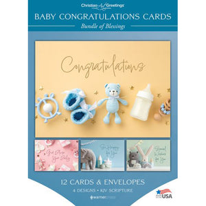 Front of Box of Bundle of Blessings Baby Congratulations Cards