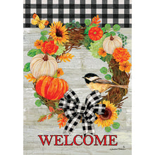 Fall & Winter Garden Flags wreath flag