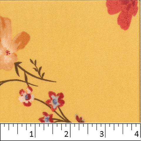 DTY Brushed Knit Floral Print Fabric FA14548