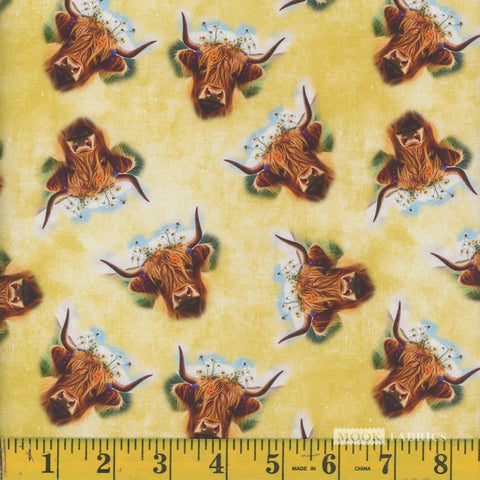 Highland Cow Cotton Fabric 137445