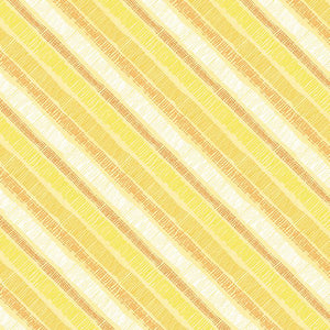 Sunflower Sweet Collection Diagonal Stripe Cotton Fabric yellow