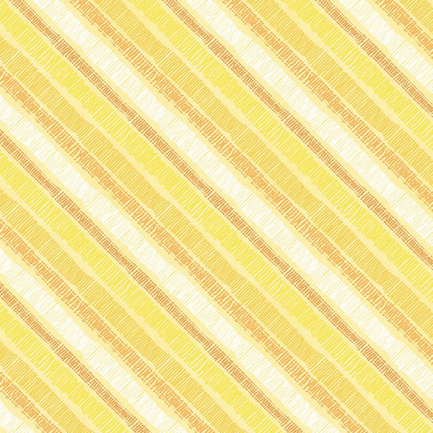 Sunflower Sweet Collection Diagonal Stripe Cotton Fabric yellow