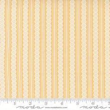 Buttercup and Slate Collection Lacey Stripes Cotton Fabric yellow