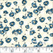 Scattered Daisies Poly Cotton Dress Fabric Yellow