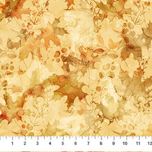 yellow, Autumn Breeze Collection Falling Leaves Cotton Fabric DP28058