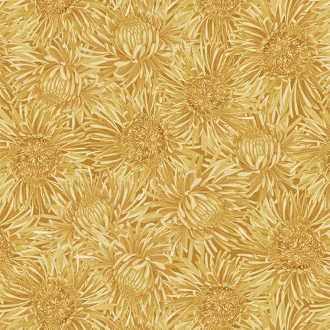 yellow-Chickadee Charm Collection Packed Floral Cotton Fabric 27725