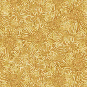 yellow-Chickadee Charm Collection Packed Floral Cotton Fabric 27725