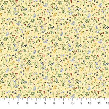 yellow, Country Mouse Collection Tiny Flowers Cotton Fabric DP29010