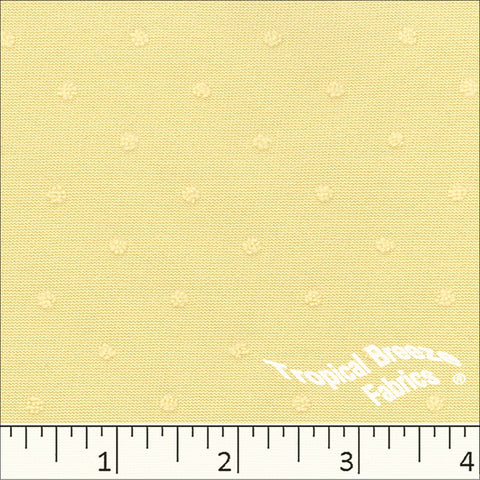 yellow, Embossed Swiss Dot Polyester Knit Fabric 32323