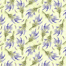 yellow, Lavender Lemonade Collection Tossed Lavender Cotton Fabric 39884